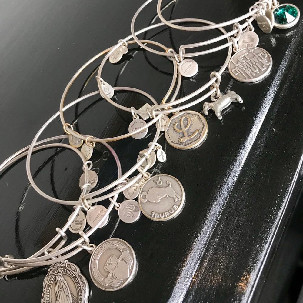 Set of 7 Alex and Ani Bracelets